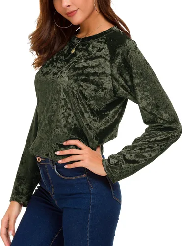 Vista 5 de Camiseta de terciopelo vintage para mujer