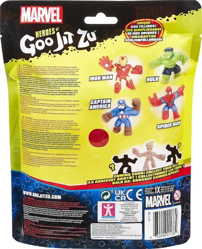 Vista 8 de Heroes of Goo Jit Zu Paquete de héroe Marvel con licencia - Iron Man, multicolor (41056)