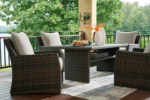 Vista 11 de Signature Design by Ashley Brook Ranch - Mesa de comedor para exteriores