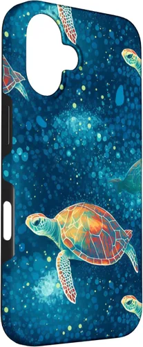 Vista 3 de iPhone 16 Magical Sea Turtles Case