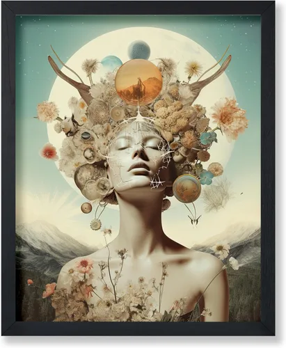Vista 71 de Poster Master Póster OVNI – Impresión de mujer enmascarada – Arte extraterrestre – Arte surrealista – Arte de ciencia ficción – Regalo para hombres