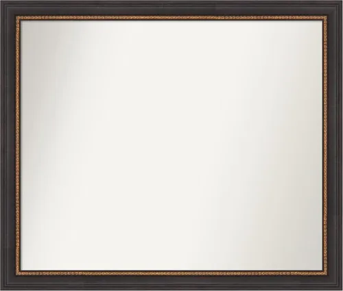 Vista 268 de Amanti Art Espejo de baño negro para sobre el fregadero, 23 x 23 pulgadas, espejo cuadrado negro Ashton, marco de madera tradicional mediano, se