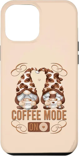 Vista 25 de iPhone 16 Funny Coffee Mode On For Women With Cute Coffee Gnomes Case