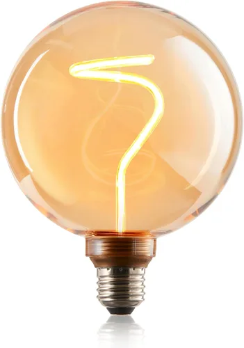 Vista 9 de Next Glow Bombilla LED decorativa Edison de filamento LED – 240 lúmenes, 4.9 W, regulable, 2000 K blanco cálido, base mediana E26 con impresionante