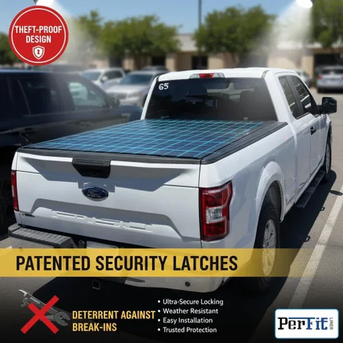 Vista 5 de Perfit Liner Cubierta tonneau plegable rígida de bajo perfil para Ford F-150 2015-2026 (Incl.F-150 Lightning) caja de 5.5 pies Fibra de vidrio
