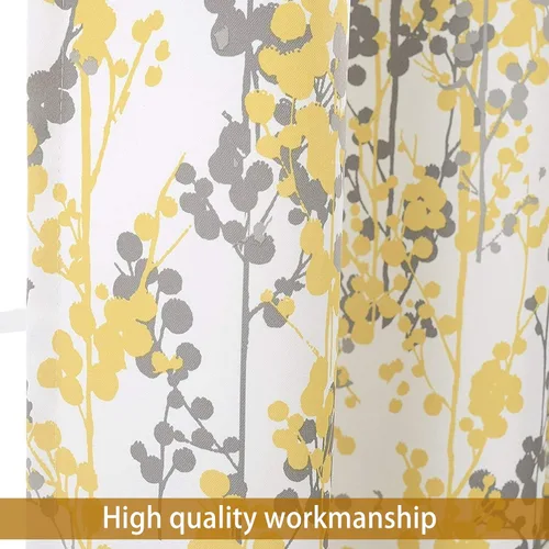 Vista 3 de DriftAway Leah - Cortina de ventana con aislamiento térmico y estampado floral abstracto, bolsillo para cortinero, 52 x 14 pulgadas, más cabecera