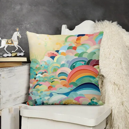 Vista 16 de Blue Cat in Bloom - Funda de almohada decorativa cuadrada suave con estampado de doble cara de 12 x 12 pulgadas, adorables almohadas de animales
