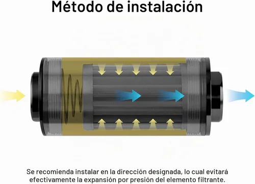 Vista 3 de EVIL ENERGY - Filtro de combustible en línea de 10 micrones, 6AN, 8AN, 10AN, adaptador de aluminio de 1.969 in
