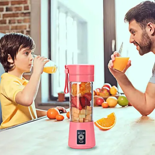 Vista 6 de Licuadora portátil, licuadora personal portátil, licuadora portátil USB para batidos con 6 cuchillas ultra afiladas, licuadoras portátiles