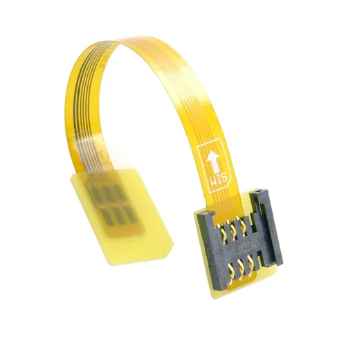 Vista 8 de chenyang Micro SIM Card a Nano SIM Kit macho a hembra Extensión suave plana FPC Cable Extender 3.9 in