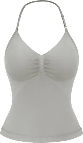 Vista 11 de YEOREO SoftHue Impact Longline Top de Tirantes para Mujer Camiseta sin Mangas Halter para Ejercicio sin Espalda Gimnasio Longline con Correa