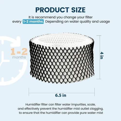 Vista 4 de Colorfullife Paquete de 6 filtros humidificadores HWF62 A para Holmes, repuesto para humidificador Holmes Sunbeam, reemplaza HWF62 HWF62CS HWF62D