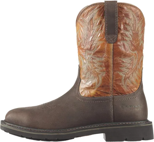 Vista 3 de Ariat Sierra - Botas de trabajo con punta cuadrada ancha y punta de acero para hombre