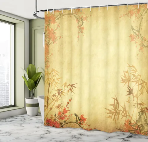 Vista 4 de Ambesonne Decor Collection cortina para regadera de baño de poliéster