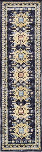 Vista 26 de Unique Loom Taftan Collection - Alfombra de borde geométrico de inspiración tribal (2 pies 2 pulgadas x 3 pies, rectangular, negro/gris)