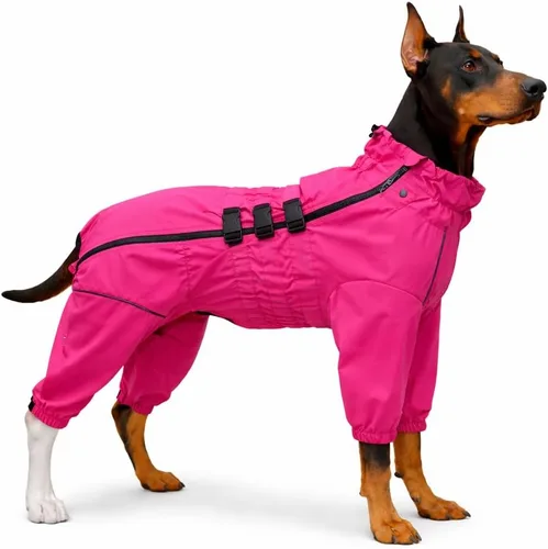 Vista 14 de Lovelonglong - Chaqueta impermeable para perros, ligera, impermeable, reflectante, resistente al viento, a prueba de nieve, para perros pequeños