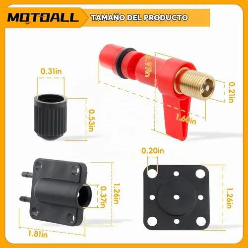 Vista 3 de MOTOALL 18-7044 Kit de válvula de mantenimiento de servicio de solenoide de cebador