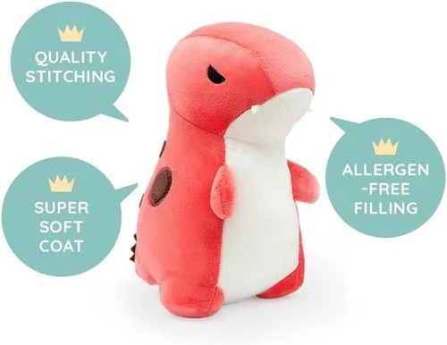 Vista 4 de Bellzi T-Rex - Lindo juguete de peluche de dinosaurio – Adorable juguete de dinosaurio suave y regalos – Regalo perfecto para niños, bebés, niños