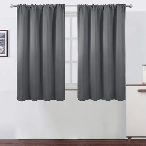 Vista 91 de LEMOMO Cortinas opacas de 42 x 54 pulgadas, juego de 2 paneles de cortinas con aislamiento térmico para oscurecer la habitación