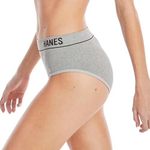 Vista 3 de Hanes Ropa interior de bikini de pierna alta para mujer, bikini sin costuras, colores surtidos, paquete de 6