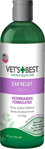 Vista 10 de Vet's Best Alivio para Oídos Secos para Perros, 4 oz Fight Dry Ears, Relieve Dry Discomfort & Odors, Supports Healthy Ears, Gentle Daily Cleansing