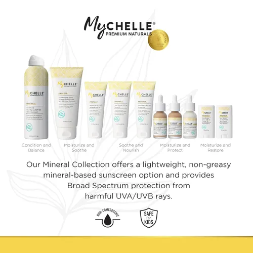 Vista 6 de MyCHELLE Dermaceuticals Solar Defense SPF 30 (2.3 fl oz) - Protector solar hidratante seguro para arrecifes con extracto de algas rojas y aceite