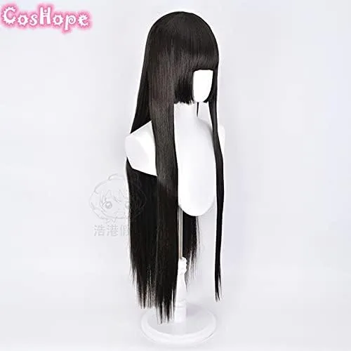 Vista 3 de Peluca de cosplay Yumeko Jabami Kakegurui Cosplay mujeres larga recta negro peluca Cosplay Anime Cosplay Cosplay Pelucas sintéticas resistentes al