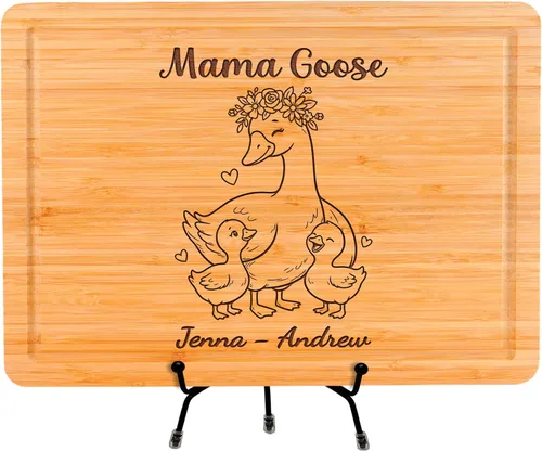 Vista 11 de Tabla de cortar personalizada como regalo para el día de la madre, mamá, abuela, esposa, decoración de cocina de madera grabada, regalo