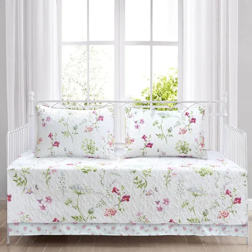 Vista 10 de Blue Cotton 3-Piece Reversible Floral Paisley Quilt Bedding Set by Cozy Line Home Fashions