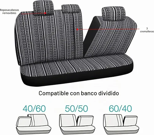 Vista 5 de Pariitadin Baja - Fundas para asientos de automóvil tipo manta de montura, juego completo con almohadillas para cinturón de seguridad, fundas