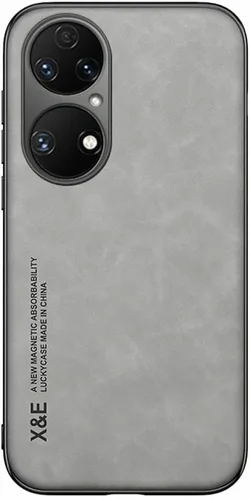 Vista 4 de Kepuch Silklike Caso Para Huawei P50 Pro - Cubierta De Parachoques Placa De Metal Incorporada Para Huawei P50 Pro - Negro