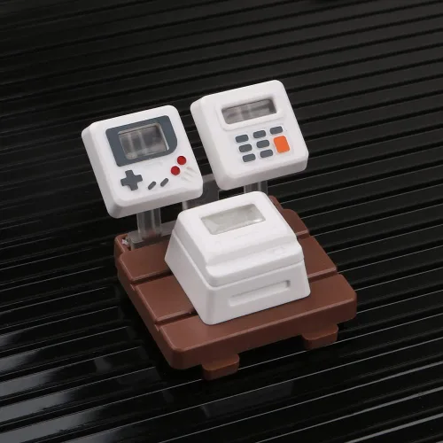 Vista 9 de Linda tecla con diseño 3D ESC R4 personalizado para teclado mecánico, mini teclado retro para videojuegos (negro)