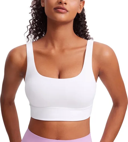 Vista 131 de CRZ YOGA Butterluxe - Brasier deportivo con espalda en U para mujer, cuello redondo, acolchado, de bajo impacto, para yoga, entrenamiento