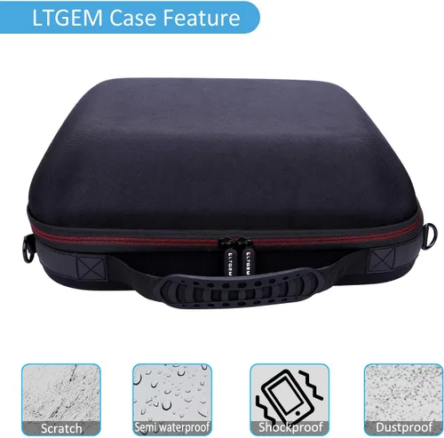 Vista 4 de LTGEM - Funda compatible con máquina de prensa de calor inteligente Cricut EasyPress 2/3 (12 x 10 pulgadas), negro y gris