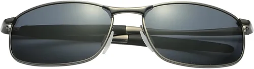 Vista 2 de ZHILE 8-base gafas de sol polarizadas con marco de metal, curvas, para hombre