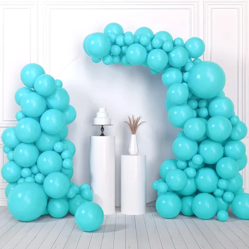 Vista 18 de HOUSE OF PARTY Globos azules metálicos: guirnalda de globos azules, globos metálicos azules de 5/12/18 pulgadas para decoraciones de graduación