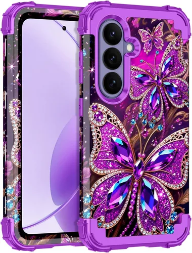 Vista 34 de Rancase para Galaxy S25, Funda de tres capas, protección resistente a los golpes, paraguas de plástico duro + funda protectora de goma de silicona