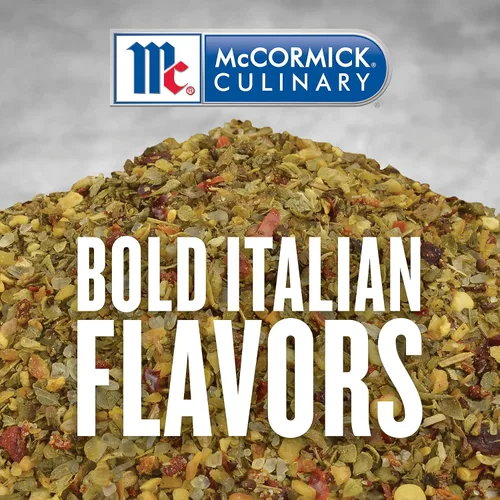 Vista 4 de McCormick Culinary Sal marina mediterránea con especias, 13 onzas, un recipiente de 13 onzas de sal marina mediterránea especiada con ajo, albahaca