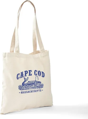 Vista 6 de CafePress Cape Cod - Bolsa reutilizable de lona color beige natural