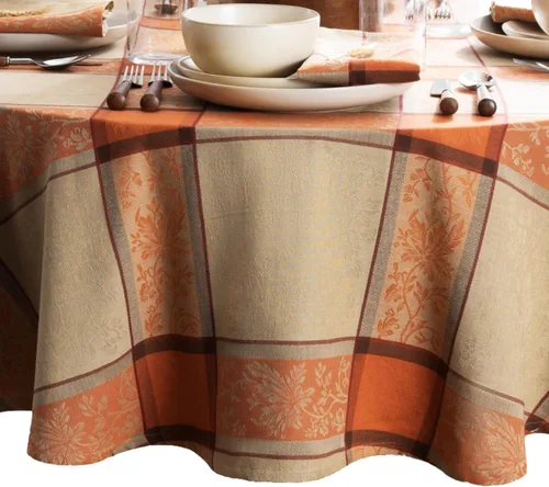 Vista 7 de Elrene Home Fashions - Servilletas de algodón tejido jacquard de cosecha otoñal, juego de 8, 17 x 17 pulgadas