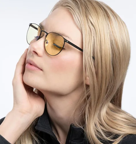 Vista 6 de GUNNAR - Gafas prémium para juegos y computadora - Bloquean el 65% de la luz azul - Mateo, Ónix y tinte ámbar