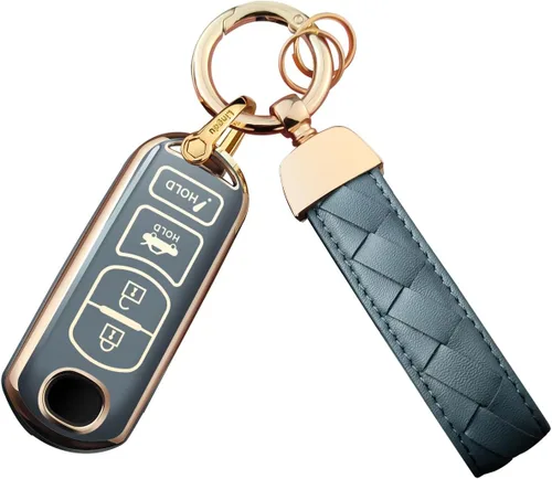 Vista 9 de Funda para llavero Mazda Keychain - Compatible con Mazda 3 6 8 Miata MX-5 CX-5 CX-9 Llavero inteligente de 4 botones (Negro)