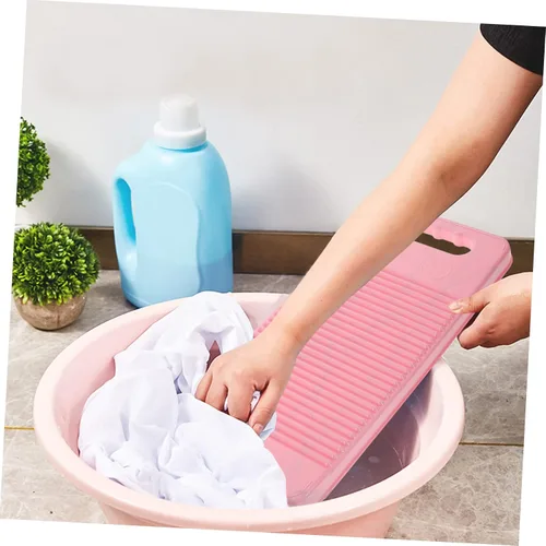 Vista 8 de Cabilock Tabla de lavandería Lavado de manos Herramientas de ropa antideslizante Washboard para uso doméstico Estilo aleatorio