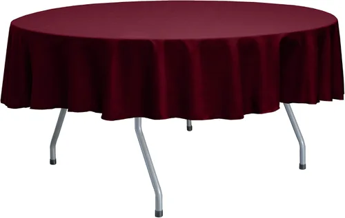 Vista 12 de Ultimate Textile Mantel redondo reversible Shantung Satin Majestic de 84 pulgadas, color rosa hielo