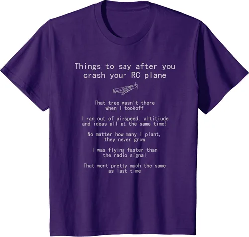 Vista 27 de Cosas que decir cuando te estrellas con tu camiseta RC Plane hobby