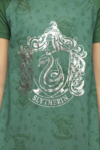 Vista 5 de Harry Potter - Camisón de manga larga con estampado de Hogwart Houses - Slytherin, Gryffindor, Hufflepuff, Ravenclaw