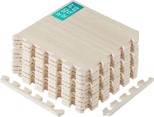 Vista 21 de Yes4All Alfombrillas Entrelazadas de EVA, Baldosas de Suelo tipo Rompecabezas, Acolchado de Suelo de Espuma con Borde para Muebles, Espacio