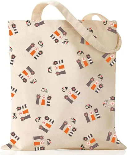 Vista 14 de Andeiltech Bolsa de lona para mujer, bolsa de viaje estética, bolsa de hombro reutilizable, regalo de cumpleaños para mamá