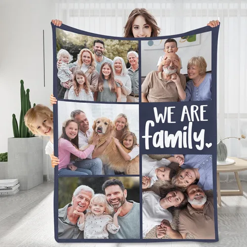 Vista 12 de Manta personalizada con fotos, texto, regalos personalizados para parejas, mantas con mis propias fotos, mantas con fotos personalizadas para niños