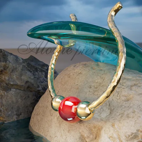 Vista 20 de Fake Opal Septum Rings